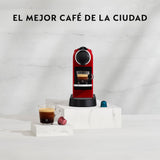 Krups Nespresso Citiz XN7415 - cafetera de cápsulas monodosis, con 19 bares de presión, thermoblock, función automática con botones retroiluminado, color granate, modo Eco, Incluye kit bienvenida