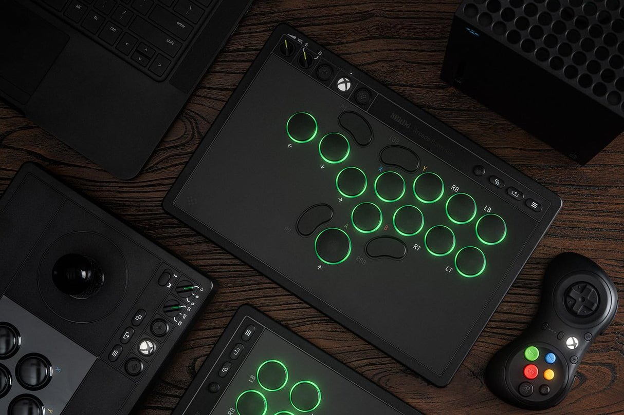 8Bitdo All-Button Arcade Controller for Xbox Series X|S, Xbox One & PC, 2.4G Wireless, Low-profile Mechanical Switches, Programmable Buttons, Hot-swappable PCB, RGB Lighting - Officially Licensed