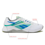 Reebok Nano X4, Zapatillas de Deporte Unisex adulto, Footwear White Unleashed Green Grey 1, 42 EU