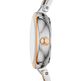 DKNY Reloj para mujer Crosswalk, movimiento de tres manecillas, caja de acero rosa dorado de 26 mm con correa de acero, NY2791