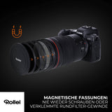 Rollei F:X Pro - Juego de filtros Redondos magnéticos ND Mark II en 62 mm. Juego de filtros magnéticos Rollei Compuesto de CPL, ND8, ND64, ND1000 y Anillo Base magnético, Ideal para la exposición