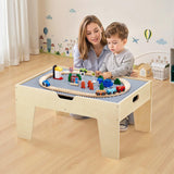 VEVOR Mesa de Juego de Actividades Multiusos con 290 Bloques de Construcción y 30 Accesorios 810x536x395 mm Mesa de Actividades de Madera con Espacio de Almacenamiento para Facilitar Organización