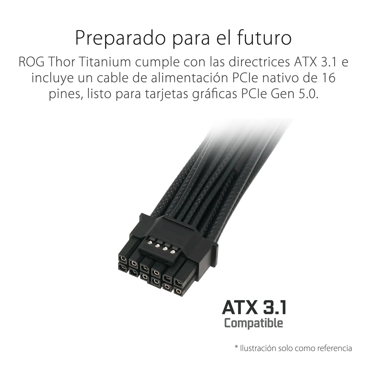 ASUS ROG Thor 1200W Platinum III Fuente de alimentación, 80 Plus Platinum, ATX 3.1, MOSFET GAN, Estabilizador de Voltaje Inteligente, Pantalla OLED magnética, Modo Turbo, 10 años de protección