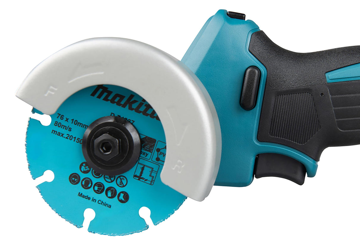 Makita DMC300RTJ - Cortador de disco compacto (18 V, ion de litio, 76 mm, sin escobillas, incluye 2 baterías de 5,0 Ah y cargador)