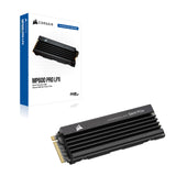 Corsair MP600 Pro LPX 2TB PCIe Gen4 x4 NVMe M.2 SSD, para PS5 (7.100 MB/s Velocidad de Lectura Secuencial y de Escritura Secuencial 6.800 MB/s, 3D TLC NAND de Alta Densidad) Negro
