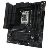 TUF GAMING B760M-PLUS - Placa base Intel B760 (LGA 1700) mATX con DDR5, ranura PCIe 5.0, 2x PCIe 4.0 M.2, 12+1 DrMOS, Realtek 2.5Gb Ethernet, DisplayPort, HDMI, USB 3.2 Gen 2 Tipo C frontal, Aura Sync