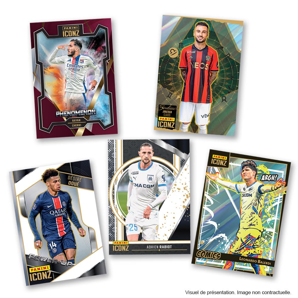 Panini Ligue 1 ICONZ Trading Cards-Caja (8 Tarjetas por Bolsillo) (005451BOX8)