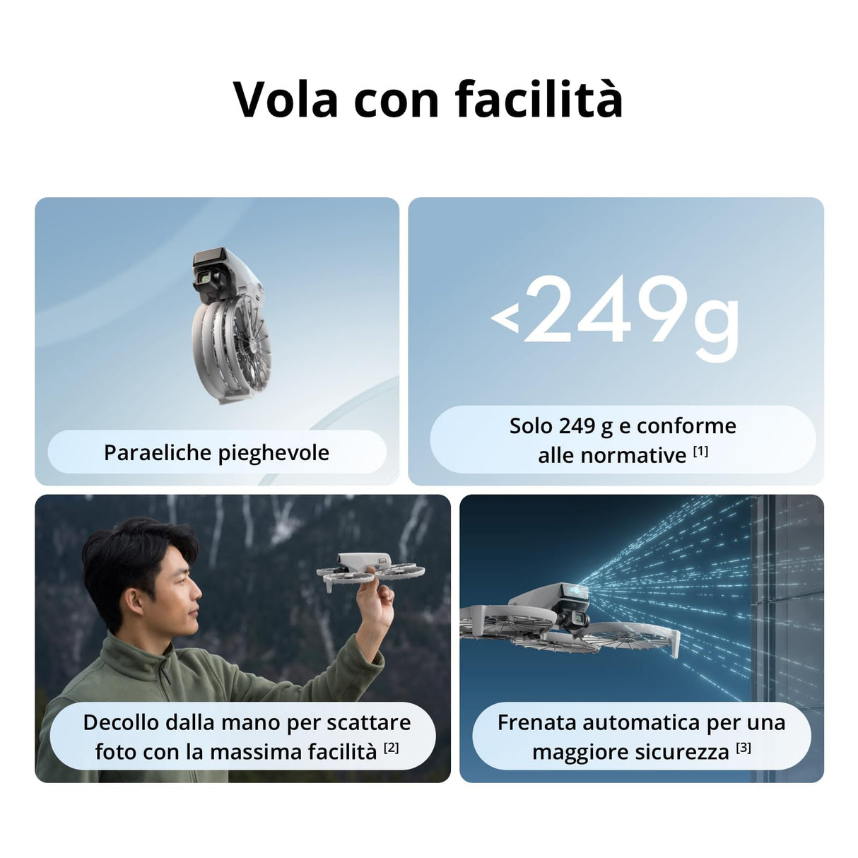 DJI Flip,Drone con cámara 4k adulto, mini drone con cámara, < 249g, drone función sígueme, 13km transmisión de vídeo, arranque manual,retorno automático,31min tiempo de vuelo,con delantal ((RC 2))