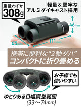 Kenko Binocular Ultraview EX Pocket 10x25, Prisma de Techo, Ligero y Compacto, IPX7 Impermeable, Fabricado en Japón, 407011