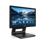 Philips 162B9T Monitor Táctil 16 Pulgadas WXGA, 60Hz, TN, 4 ms GtG, Altura Ajustable, Altavoces (1366x768, 1x HDMI 1.4, 1x DP 1.2, USB-Hub), Negro