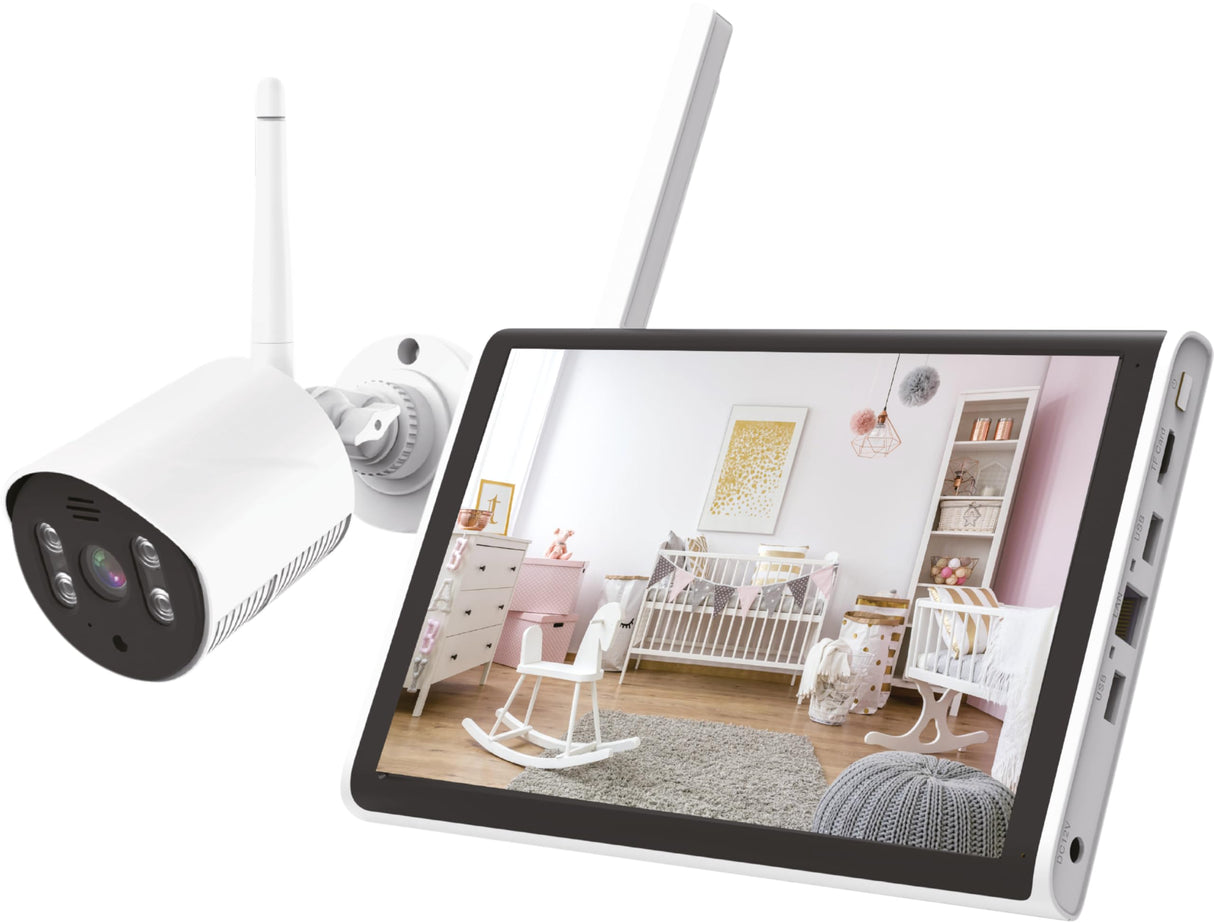 Megasat Sistema de vigilancia HS 260 – Cámara de vigilancia y Monitor (grabación en Tarjeta SD o Disco Duro, Alcance inalámbrico hasta 300 m, Monitor de 10,1″)