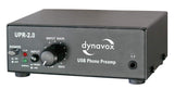 Dynavox UPR-2.0 preamplificador de Phono, para Tocadiscos con Sistemas de cápsulas MM, Salida USB para digitalizar Discos de Vinilo, Negro