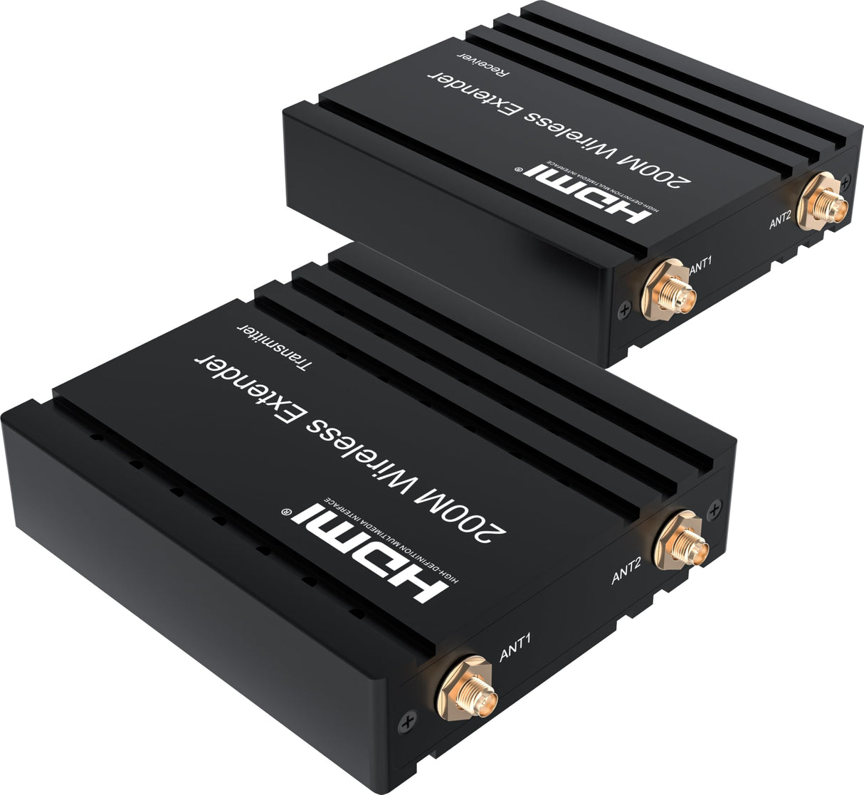 PremiumCord HDMI Extensor Inalámbrico Hasta 200m, Full HD 1080p, HDMI 1.3, HDCP 1.4/2.2, Carcasa Metálica