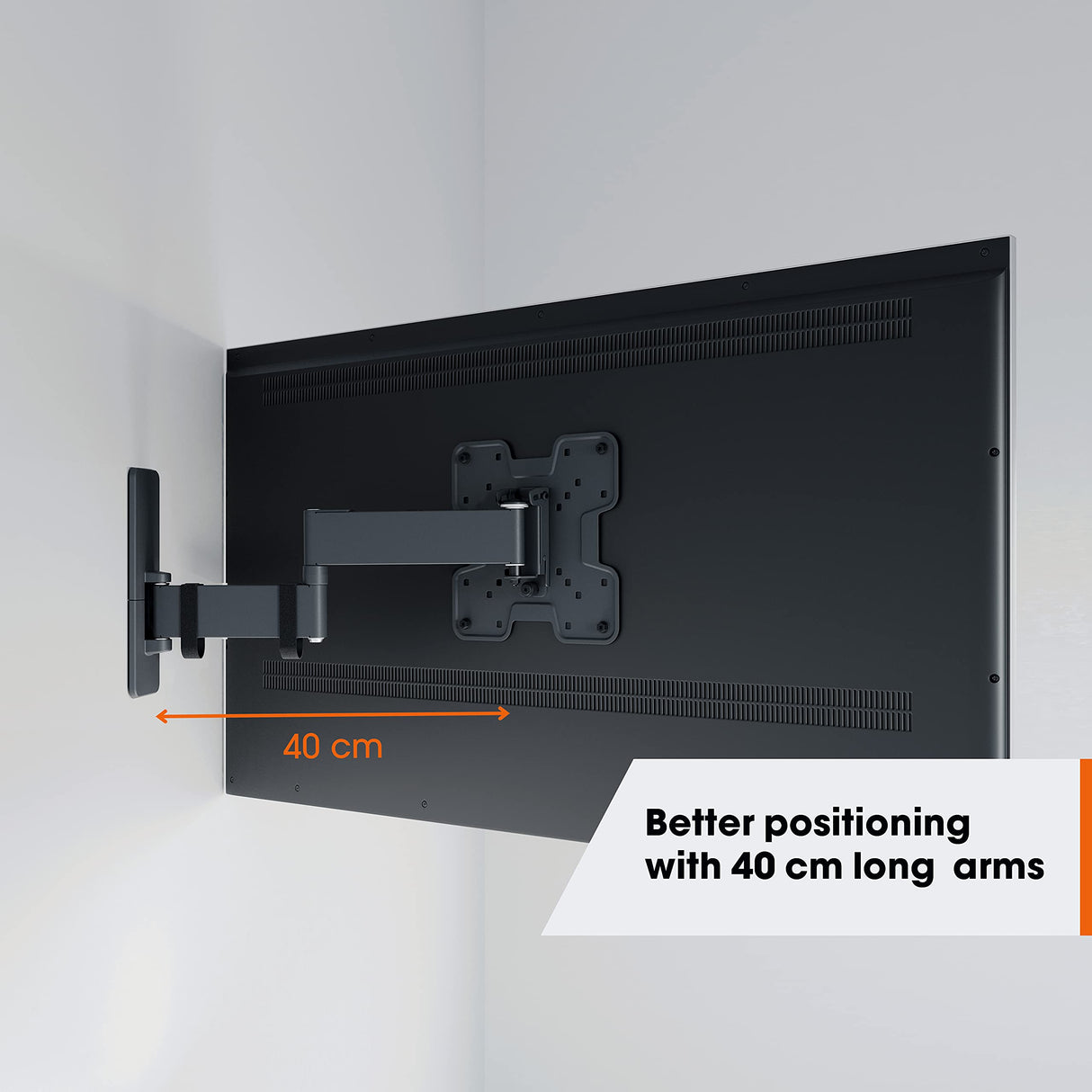 Vogel's TVM 1245 Soporte TV Giratorio para televisores de Entre 19 a 43 Pulgadas, Máx 15 kg, Gira hasta 180º, Inclinable hasta 15º, Soporte para TV máx. VESA 200x200, Compatibilidad Universal