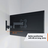 Vogel's TVM 1245 Soporte TV Giratorio para televisores de Entre 19 a 43 Pulgadas, Máx 15 kg, Gira hasta 180º, Inclinable hasta 15º, Soporte para TV máx. VESA 200x200, Compatibilidad Universal