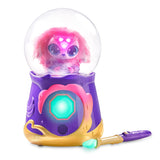 Magic Mixies My Crystal Ball Pink, Juguete Interactivo de Magia, Bola de Cristal mágica con Luces, Efectos y Sonidos, y un muñeco de Peluche Suave para cuidar, con Accesorios, Famosa (MGX05000)