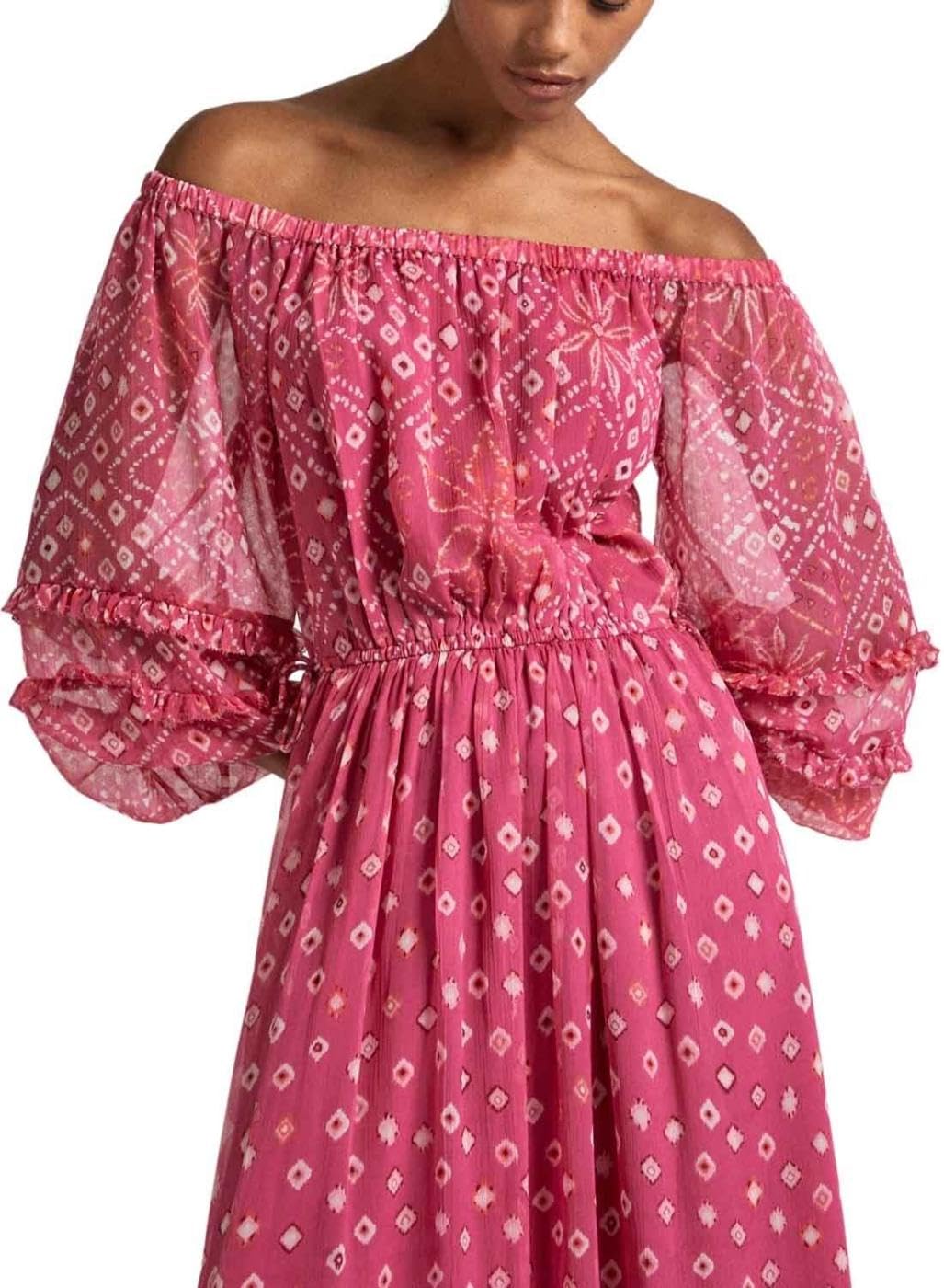 Pepe Jeans Marlene Vestido Mujer, Rosa (English Rose Pink), S