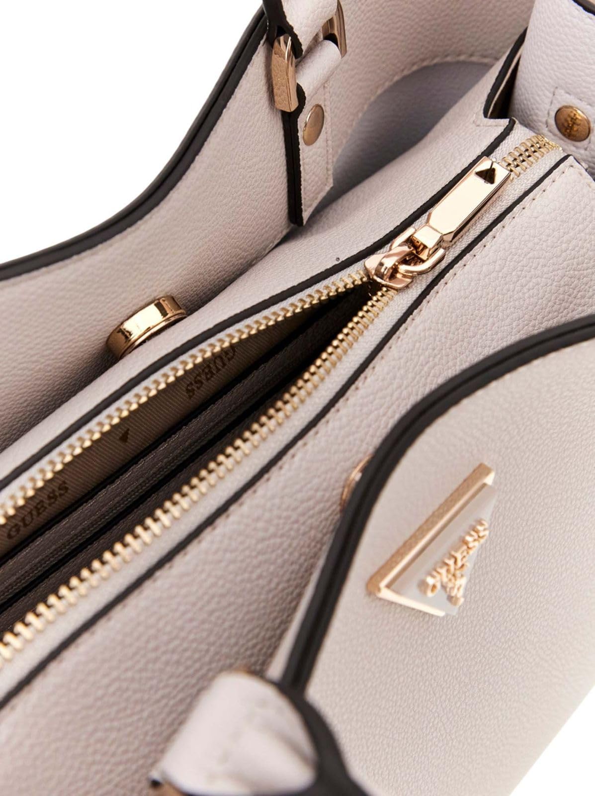 GUESS Meridian Girlfriend Satchel, Hand Bag Women, Beige, One Size