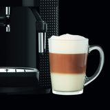 Krups Máquina de café Essential, molinillo de granos, cafetera espresso, pantalla LCD, limpieza automática, boquilla de vapor para capuchino negro YY8135FD