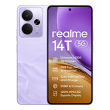 realme 14T Smartphone 5g, 8+256GB,Batería 5260 mAh,Procesador Dimensity 6300,IP69, Cámara de 50MP,Pantalla AMOLED para Esports de 120 Hz,Morado relámpago,Exclusivo de Amazon (Sin Adaptador)