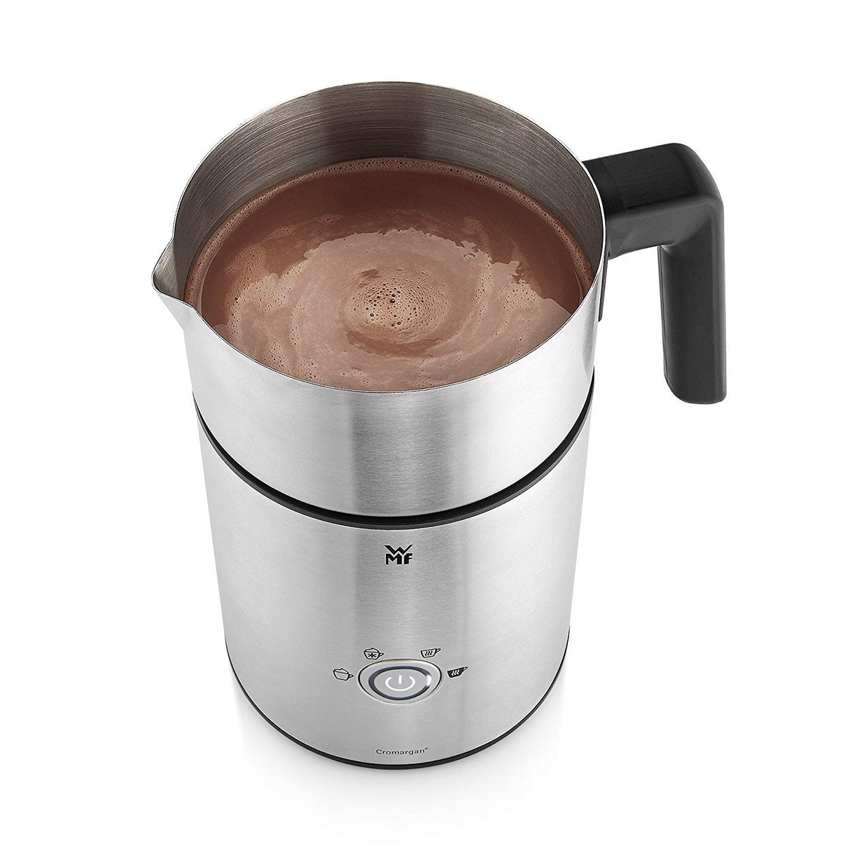 WMF Lono - Espumador Milk&Choc, 650 W, con 4 funciones, libre de BPA, acero de Cromargan, apto para lavavajillas, para capuccino, latte macchiato, frappé y chocolate caliente, apagado automático