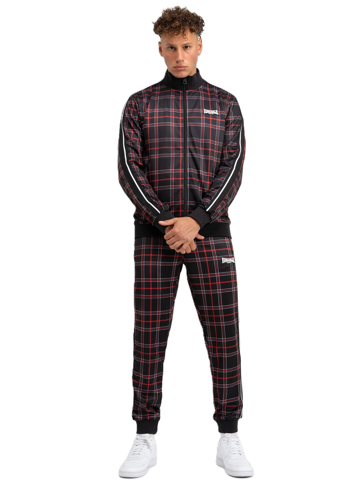Lonsdale Welwyn Traje, Negro, Rojo y Blanco, M Hombres