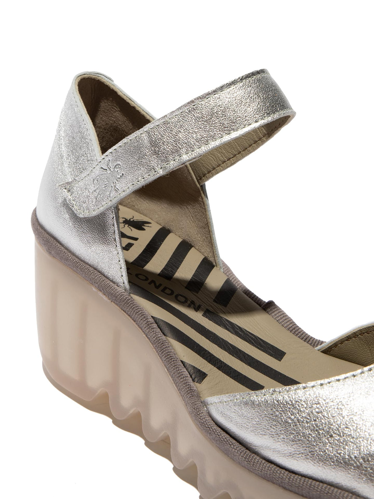 Fly London BISO305FLY, Sandalias Mujer, Silver, 38 EU
