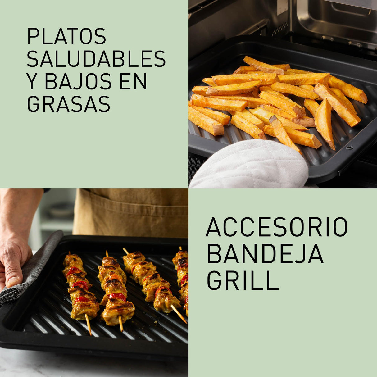 Panasonic NN-DS59NMETG Microondas Combi 4 en 1, Horno Grill, Superficie Plana, 27 Litros, 1000 W, Cocción En Dos Niveles, Sensor Genius, 32 Programas, Bandeja Para Grill, Limpieza Fácil, Negro