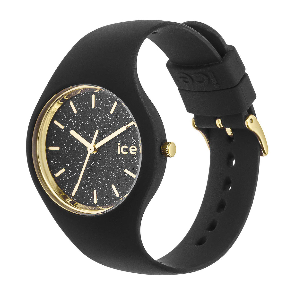 Ice Glitter Reloj para Mujer Analógico de Cuarzo con Brazalete de Silicona Ice.GT.BBK.S.S.15