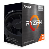 AMD Ryzen 5 5500GT Procesador (tarjeta gráfica Radeon integrada, 6 núcleos/12 Threads, 65W DTP, Socket AM4, 19Mb Caché, Reloj de aumento máx. hasta 4,4 GHz, con ventilador Wraith Stealh)
