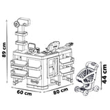 Smoby- Supermercado Maxi con Carrito- Caja Registradora Sin Función Real, Zona de Embolsado, Lector de Código de Barras, Balanza, Frigorífico y 50 Accesorios, Juguete Niños Niñas 3 años (7600350242)