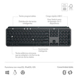 Logitech MX Keys S Plus - Grafito, Disposición QWERTY US Internacional