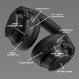HyperX Cloud Mix 2 - Auriculares inalámbricos con cancelación de Ruido, Gaming, música, Llamadas, Bluetooth 5.3 o USB-C, batería 110h, Color Negro