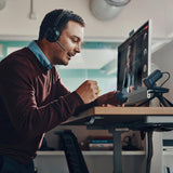 Poly Voyager Focus 2 Auriculares inalámbricos UC con micrófono y soporte de carga: compatible con PC a través del adaptador BLUETOOTH BT700 incluido o mediante cable USB