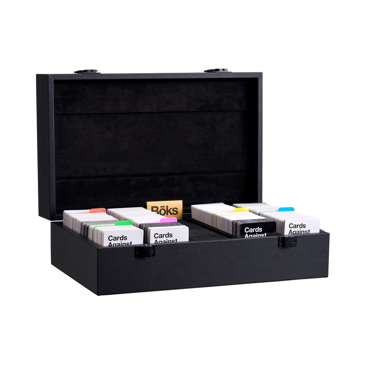 Cards Against Humanity Expansión definitiva • Casi 2000 Tarjetas preempaquetadas en Nuestro Estuche Fancy Bōks Storage, Negro