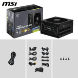 MSI mag A850GLS PCIE5, Fuente de alimentación, 850W, 80 Plus Gold, ATX 3.1, Compatible con GPU PCIe 5.1, 12V-2x6 nativos, Conector 12V-2x6 de Dos Colores, Fuente de alimentación ATX
