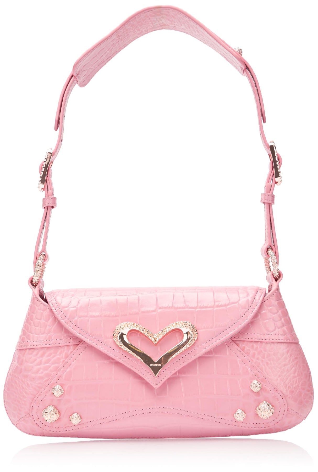 Pinko 520 Shoulder Classic Cuero St. Coco Brillante, Bolsa para Mujer, P31b Marino Block Color, 31