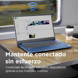 Lenovo IdeaPad Slim 3 Chromebook Gen 8 - Ordenador Portátil 14" FHD (MediaTek Kompanio 520, 4GB RAM, 64GB eMMC, Arm Mali-G52 2EE MC2 GPU, ChromeOS) BLU - Teclado QWERTY Español