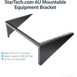 StarTech.com Rack de Pared Soporte Panel de Conexiones 6U - Rack de Pared 6U 19 pulgadas - Acero - Soporte Rack de Servidores, Montaje en Pared Vertical - para Equipos de Red y Datos (RK619WALLV)