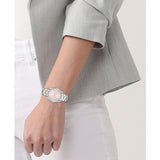 Lacoste Reloj con Movimiento de Cuarzo de Tres Manecillas para Mujer Colección Parisienne con Correa de Acero Inoxidable Plateada - 2001422