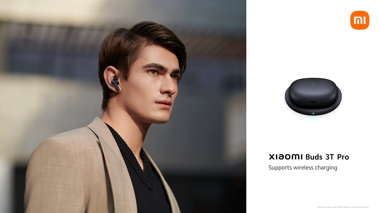 Xiaomi Buds 3T Pro (Gloss White) con cavo USB-C 1m, Connessione Bluetooth 5.2, Canellazione del Ruido Fino a 40dB, Ricarica Wireless, Resistente al Polvere e acqua, Versione Italiana