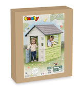 Smoby Life Casa de Juegos Jolie - Resistente a los Rayos UV - Plástico Reciclado 59% - Ideal para Jardín o Terraza - con Puerta Baja y Ventanas con Listones - A Partir de 2 Años (7600810737)