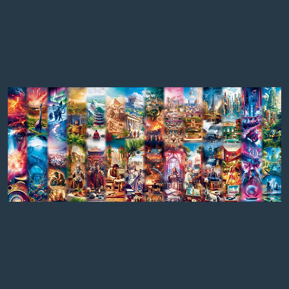 TREFL Prime-Puzzle UFT, Earth Chronicles: from Creation to The Future-21 000 Piezas, puzle Gigante, cartón más Grueso, para Adultos niños Desde los 12 años, Multicolor (81040)