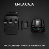 Logitech G29, Driving Force Volante de Carreras y Pedales, Force Feedback, Aluminio Anodizado, Palancas de Cambio, Enchufe Eu, Ps4/Ps3/Pc/Mac, USB 2.0/Alámbrico, PS4, PS3, Window 10.81, Windows 8, Windows 7, Mac OS 10.10+, Negro