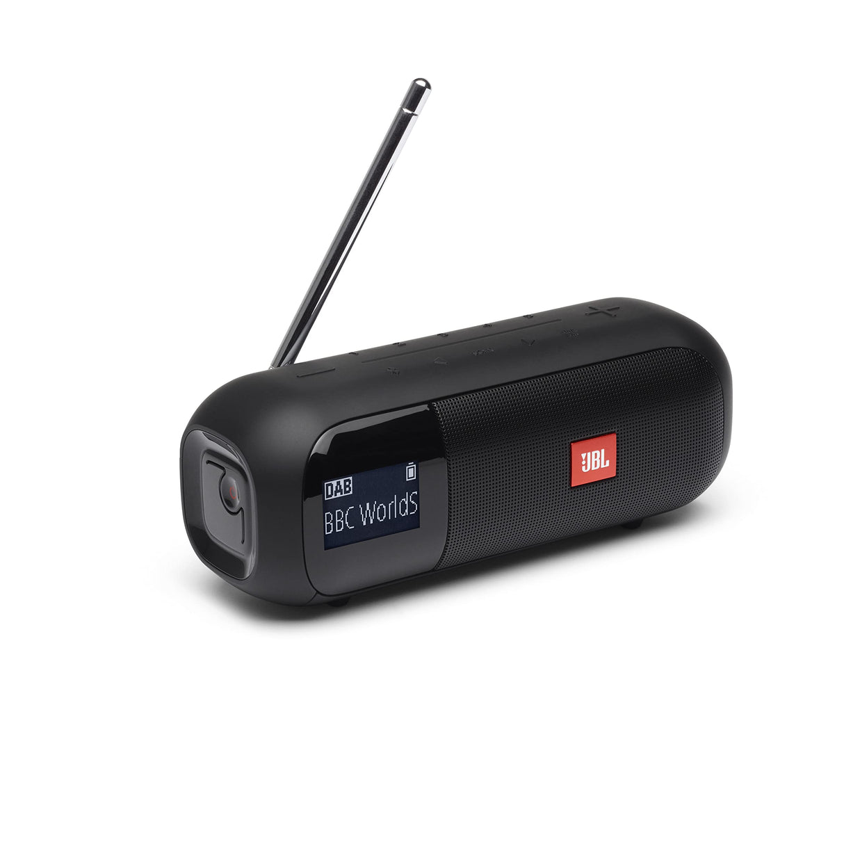 JBL Tuner 2 Sintonizador de radio JBL, altavoz portátil Bluetooth con MP3, DAB plus y radio FM, sonido potente y nitidez, color negro
