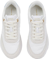 Tommy Hilfiger Runner Sneaker Mujer Essential Calzado Deportivo, Multicolor (White/Breezy Blue), 37