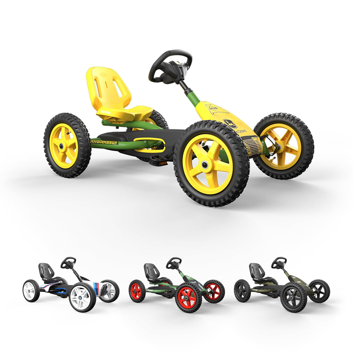 BERG Pedal Gokart Buddy John Deere | Coche de Pedales, Seguro y Estabilidad, Juguete para niños Adecuado para niños de 3 a 8 años