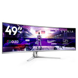 PHILIPS Evnia 49M2C8900 - Monitor Gaming Curvo OLED DQHD de 49 pulgadas, 240 Hercios, 0,03ms GtG, HDR400, Ambiglow (5120x1440, HDMI 2.1, DisplayPort 1.4, USB-C, Hub USB) blanco