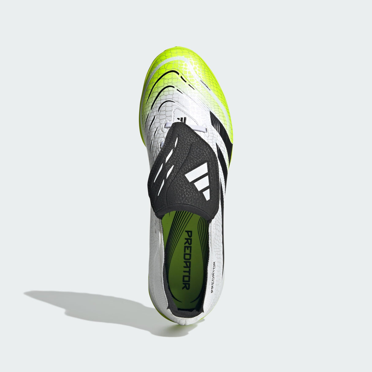 adidas Predator League Fold-Over Tongue Turf Football Boots, Botas de fútbol Unisex Adulto, Cloud White/Core Black/Lucid Lemon, 36 EU