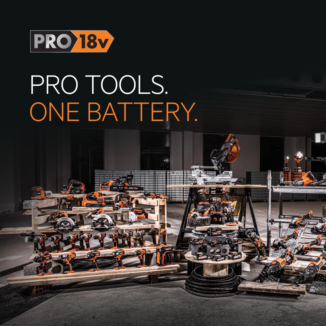 AEG BEWS18-115BLPX2-0 - Amoladora 115 mm 18 V BRUSHLESS "full security", 9000 rpm, mango antivibración, interruptor "hombre muerto", arranque progresivo, freno de disco (sin bat. ni cargador)